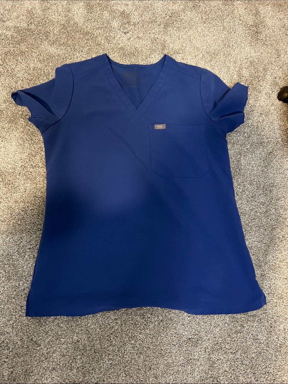 Figs Women's V-Neck Tunic Top in Denim Blue